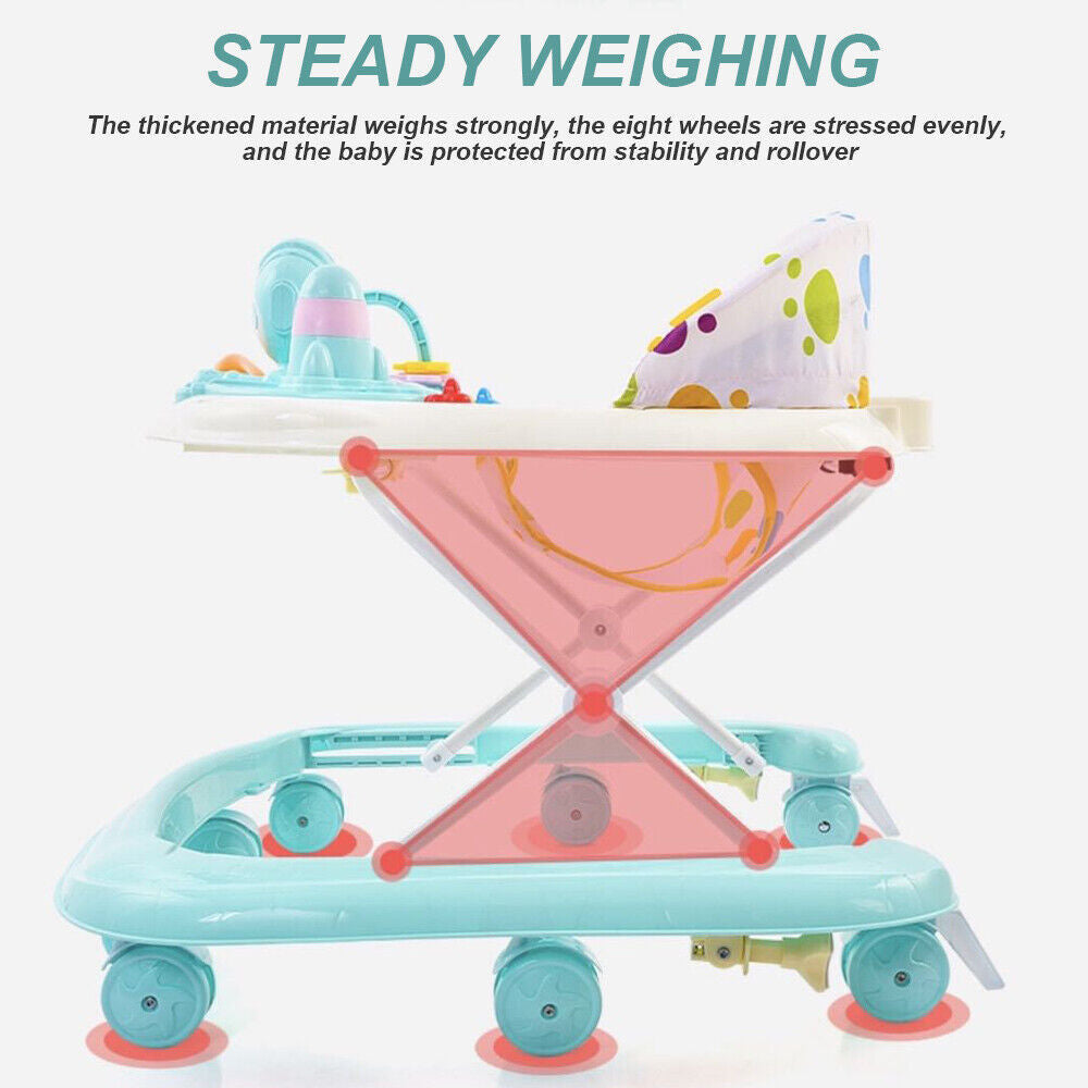 Baby Walker Bouncer First Steps Push Along Activity Music Ride On Car Melody UK