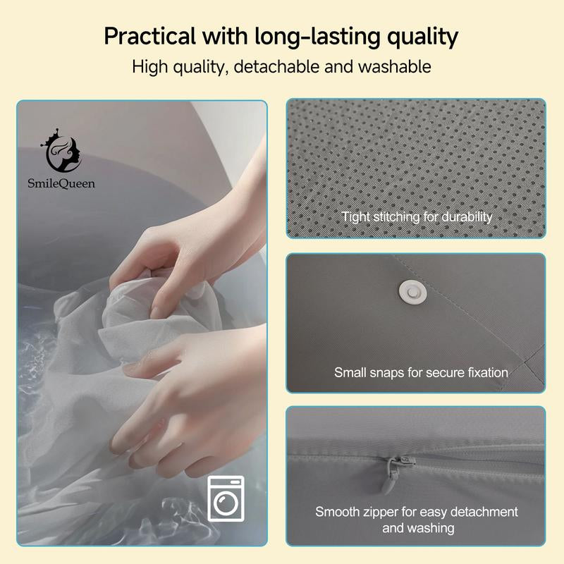 Memory Foam Wedge Pillow for Adults, Ergonomic Design, Memory Foam Pillow for Back, Neck, Leg Support, Face-Down Reading Pillow Soft Fabric Comfortably, Versatile Usage, Sleep Pillow Home, Living Room Bed Sofa Wedge Pillow Ideal for Back Massage